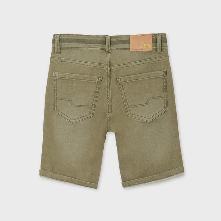 Denim Short for Teen Boy Hunt Green Mayoral