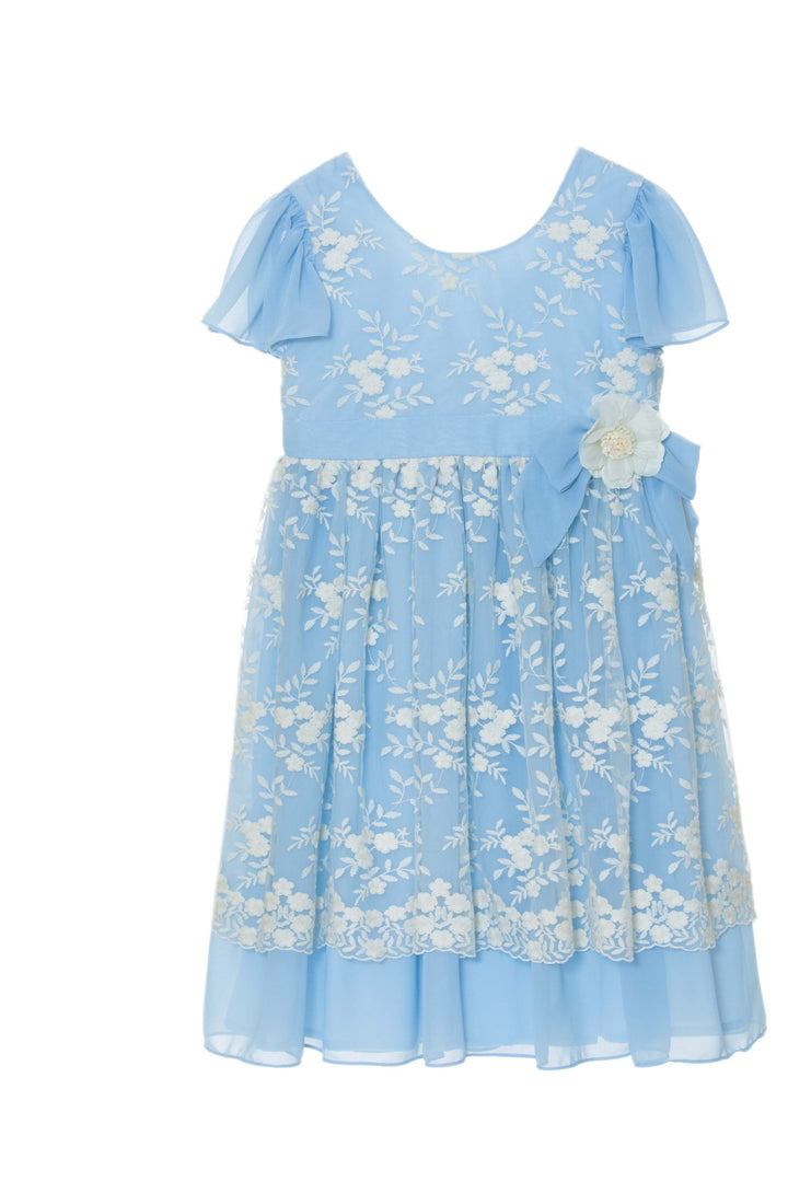 Dress Kids Girl Party Blue - Blue Porcelain - Kids Chic