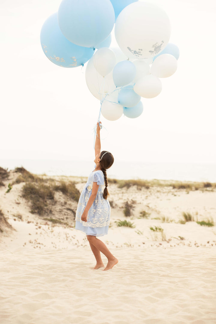 Dress Kids Girl Party Blue - Blue Porcelain - Kids Chic