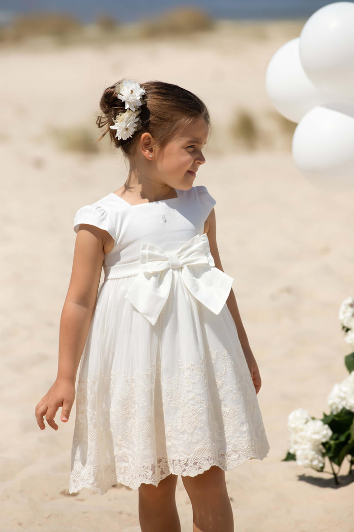 Dress Special Occasion Girl - Ecru Embroidered - Kids Chic