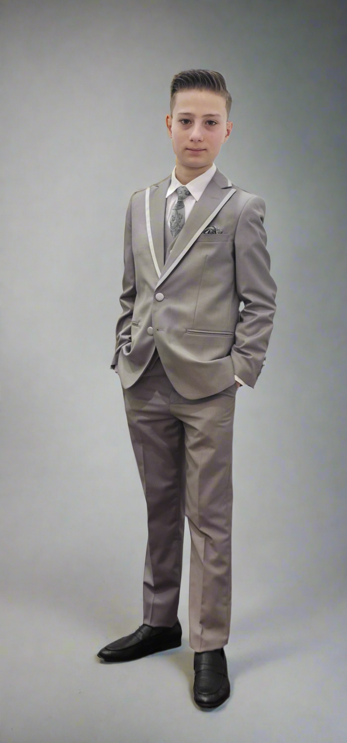 Bechic Halifax Kids’ Grey Suits – Premium Italian Handmade Quality, Best Selling in Canada Be Chic