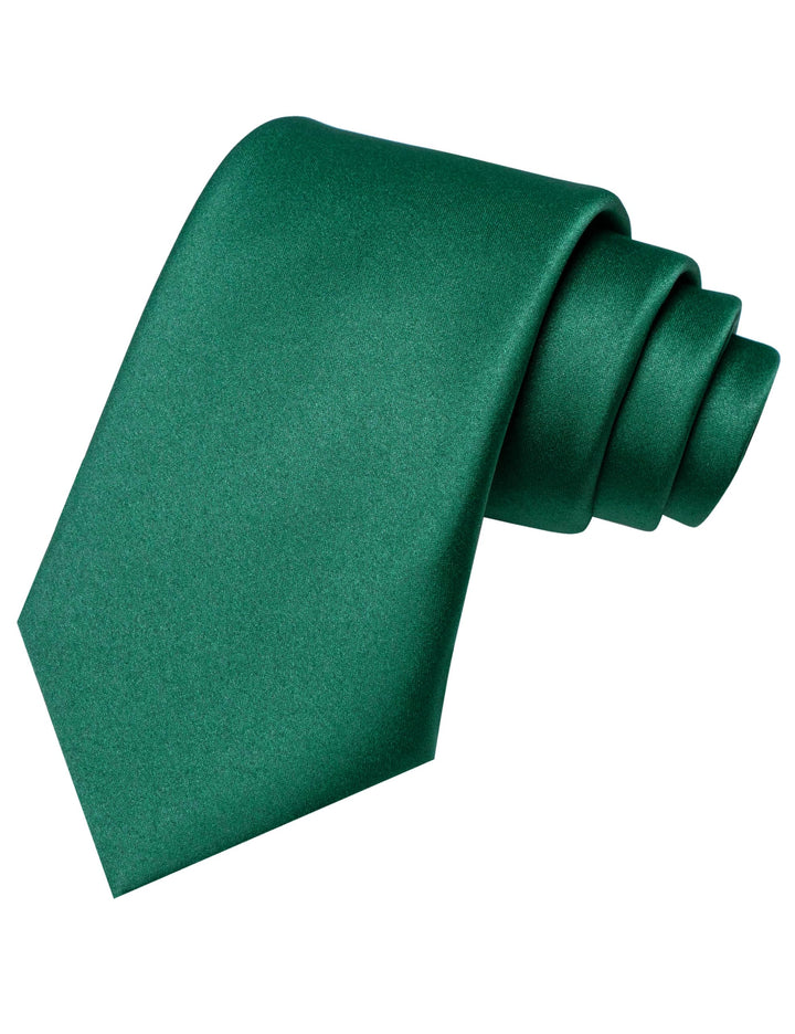 Emerald Green Tie and Pocket Square Set for Men Prince Kyle