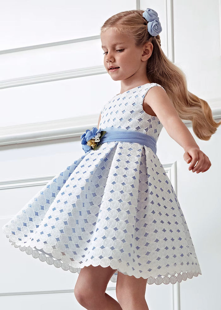 Embroidered dress - Sky blue - Kids Chic