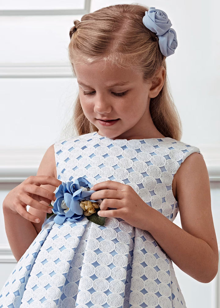 Embroidered dress - Sky blue - Kids Chic