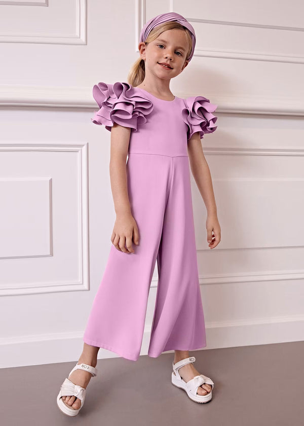 Fluid crepe jumpsuit - Mauve - Kids Chic