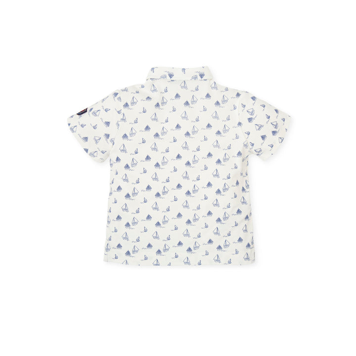 Navy blue Regata knitted polo neck for kids, combining classic style with comfort for a versatile summer wardrobe staple.