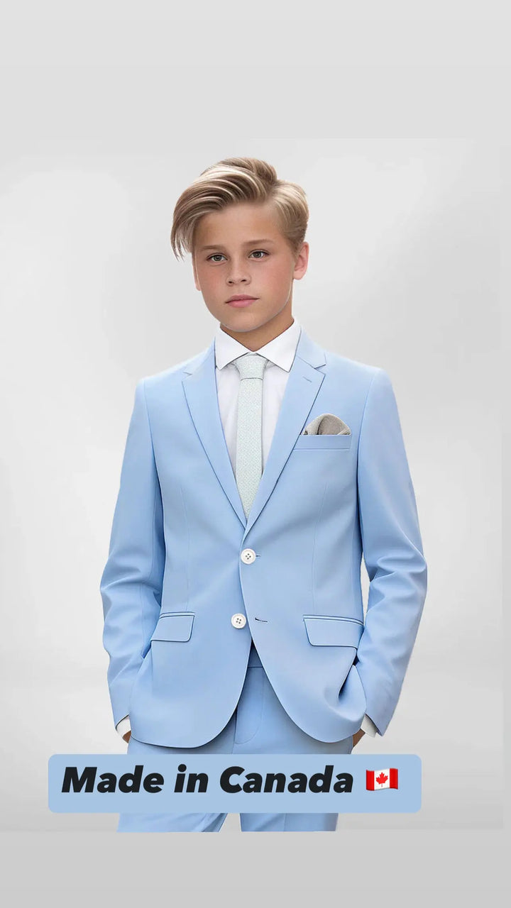 Suit for Boys: 5 Pieces Set Light Blue Kids Chic