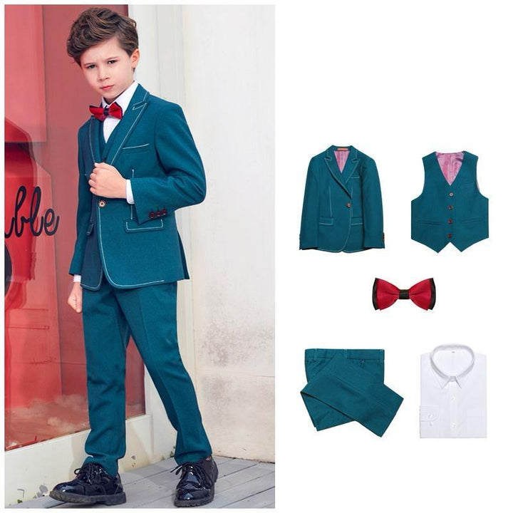 suit for boys 6 pieces set green