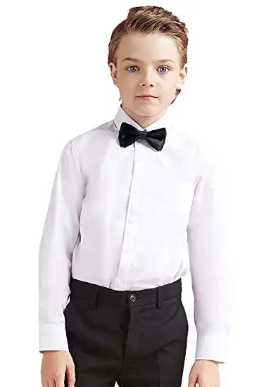 Crisp White Boys Dress Shirt - Kids Chic