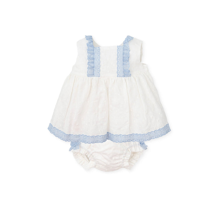 Aikido baby WOVEN DRESS & BRIEFS - CHEMICAL WHITE - Be Chic