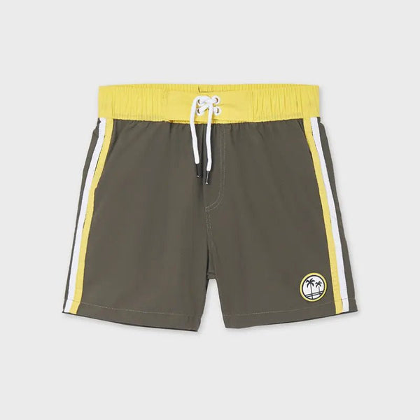 Bathing Suit With Contrast for Teen Boy Green - Be Chic