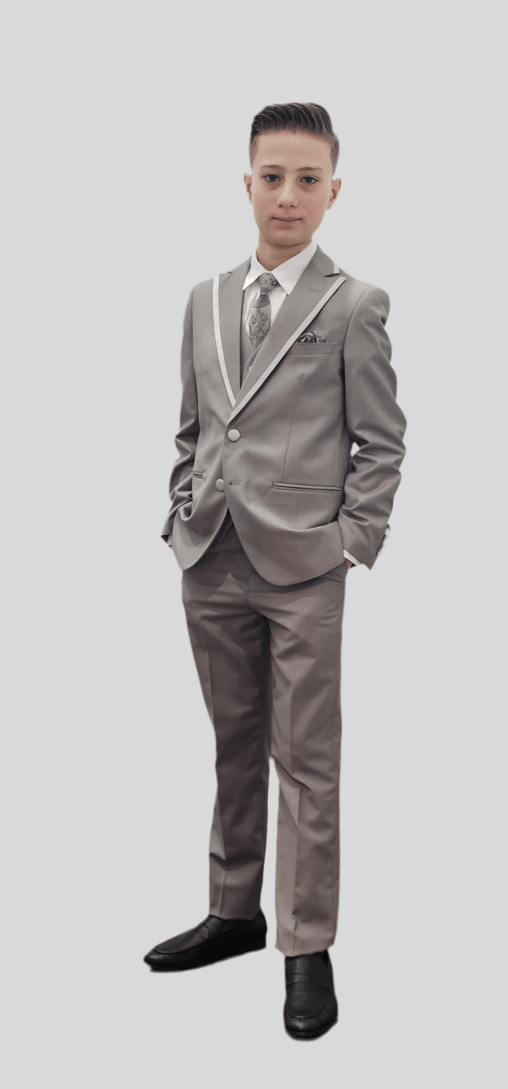 Bechic Halifax Kids’ Grey Suits – Premium Italian Handmade Quality, Best Selling in Canada - Be Chic
