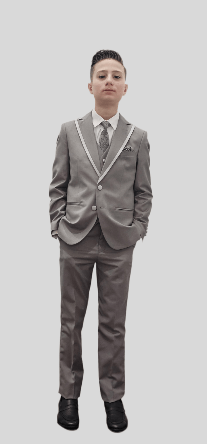 Bechic Halifax Kids’ Grey Suits – Premium Italian Handmade Quality, Best Selling in Canada - Be Chic