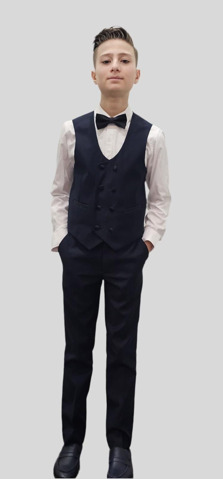 Bechic Halifax Kids’ Navy Suit – Premium Italian Handmade Quality, Best Selling in Canada - Be Chic