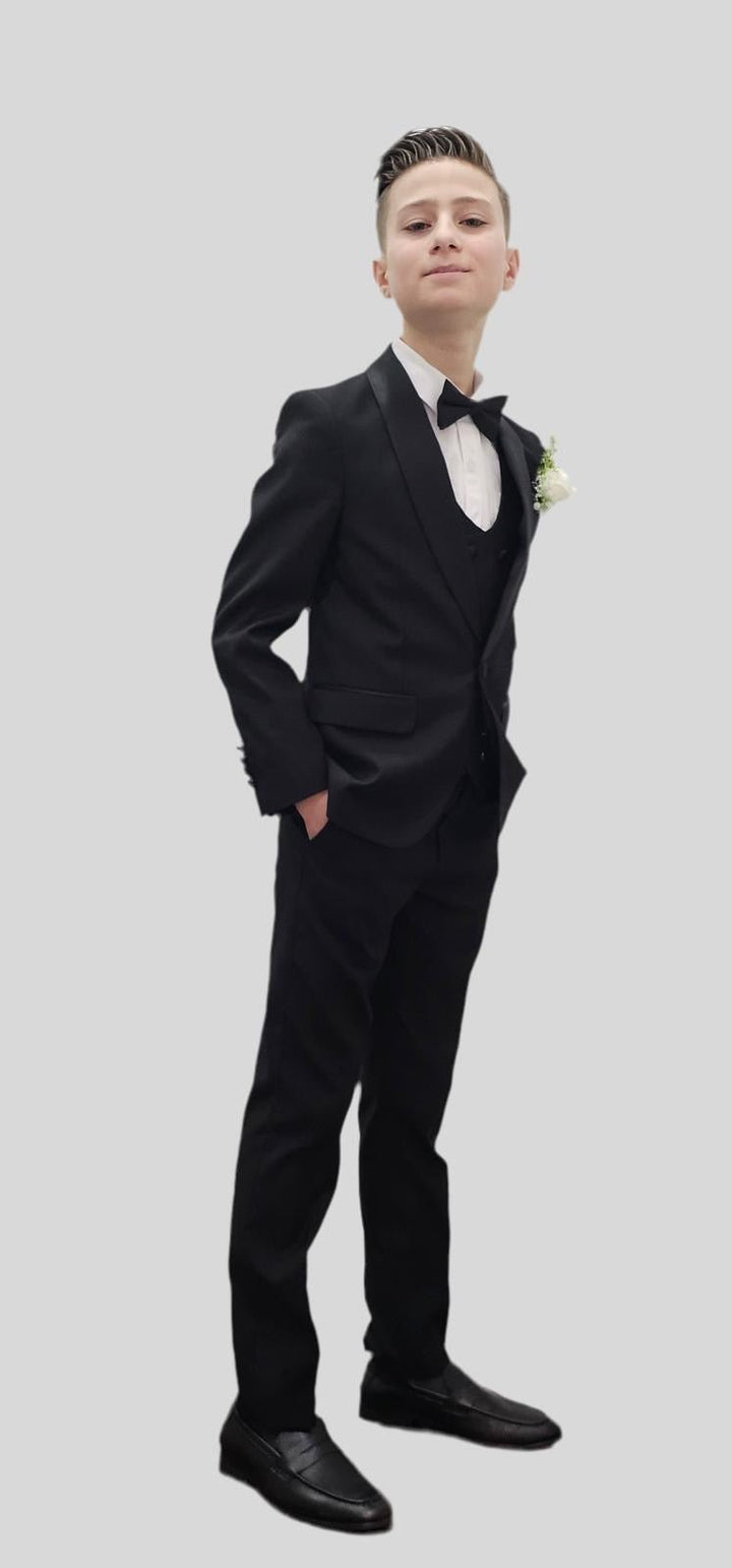 Bechic Halifax Kids’ Royal Black Suit – Premium Italian Handmade Quality, Best Selling in Canada - Be Chic