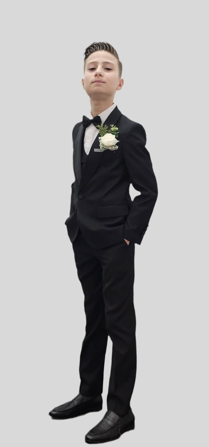 Bechic Halifax Kids’ Royal Black Suit – Premium Italian Handmade Quality, Best Selling in Canada - Be Chic