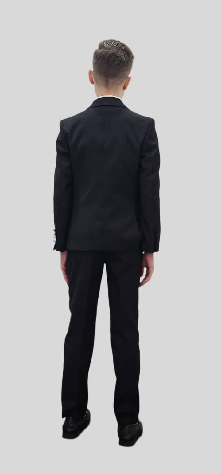 Bechic Halifax Kids’ Royal Black Suit – Premium Italian Handmade Quality, Best Selling in Canada - Be Chic