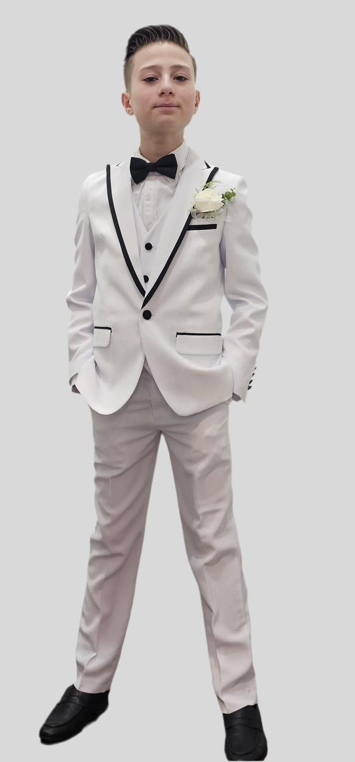 Bechic Halifax Kids’ White Suit – Premium Italian Handmade Quality, Best Selling in Canada - Be Chic