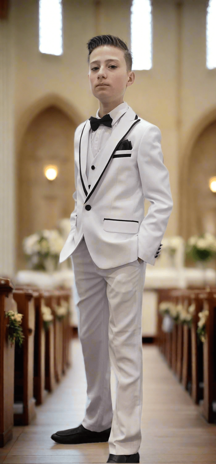 Bechic Halifax Kids’ White Suit – Premium Italian Handmade Quality, Best Selling in Canada - Be Chic