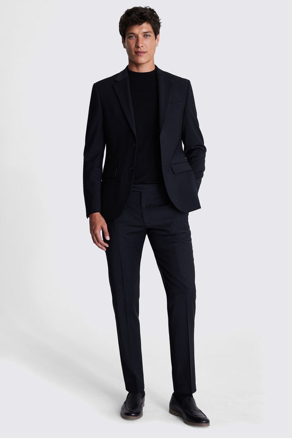 DKNY Slim Fit Black Performance Suit - Perfect for Prom and other Formal Events.