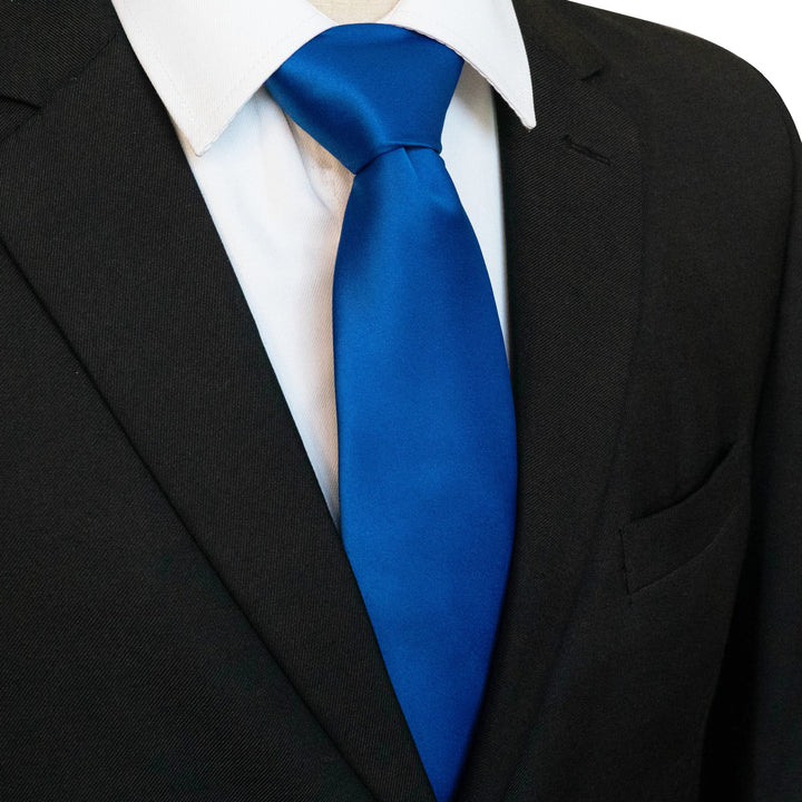 Blue Tie and Pocket Square Set for Men Prince Kyle