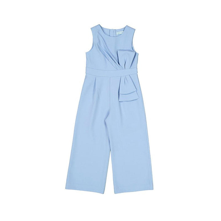 Bow crepe jumpsuit - Sky blue - Be Chic
