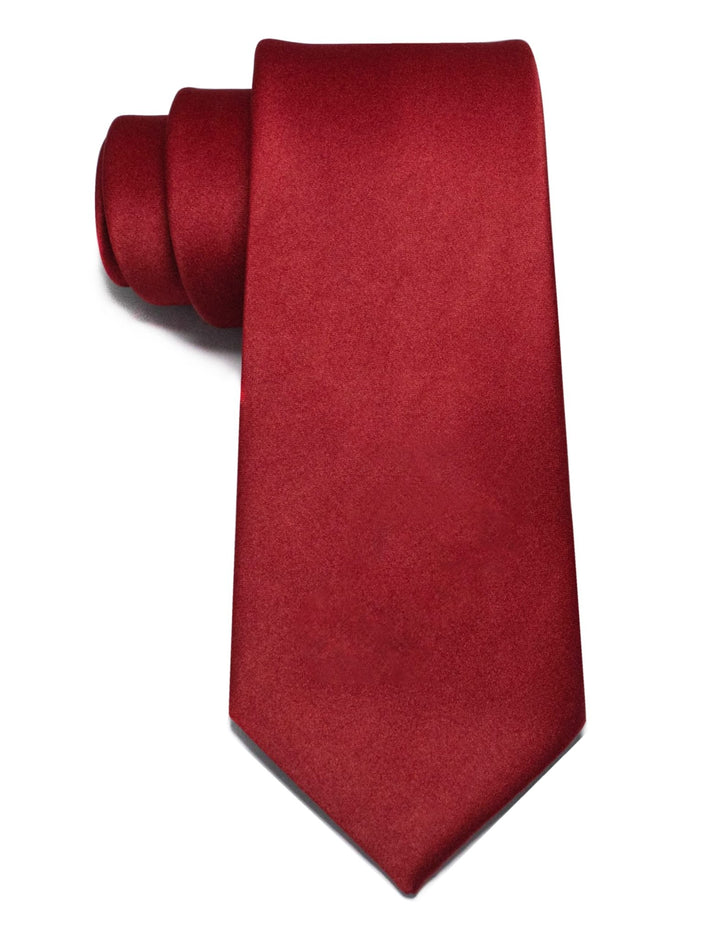 Burgundy Tie and Pocket Square Set for Men - Be Chic