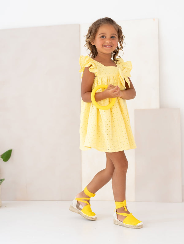 Capoeira WOVEN DRESS - YELLOW - Be Chic