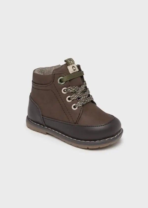 Casual bootie for baby boy - Chocolate - Be Chic