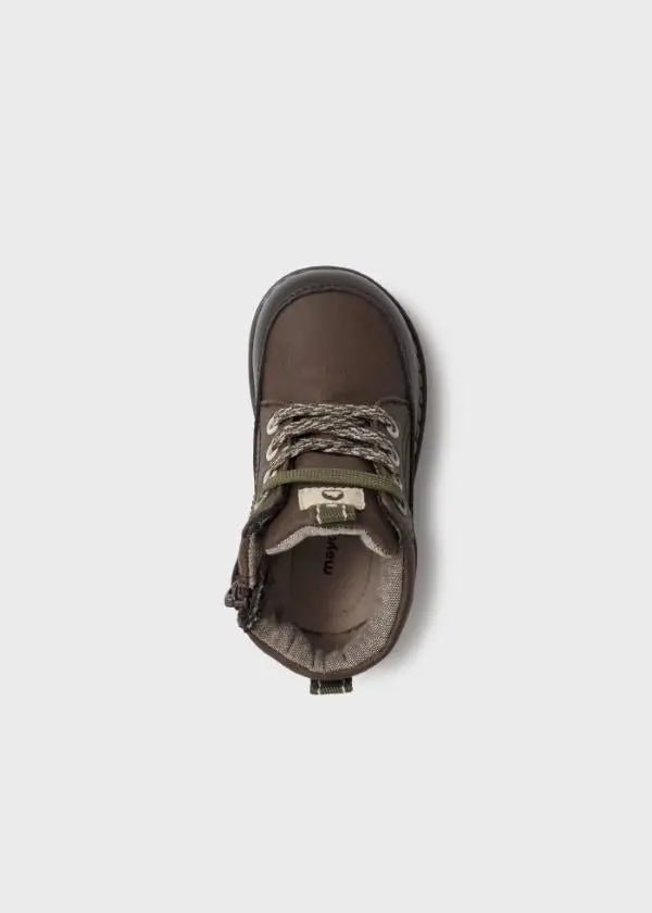Casual bootie for baby boy - Chocolate - Be Chic