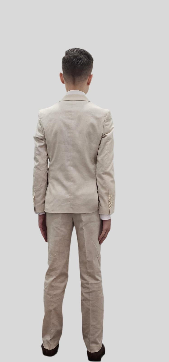 Bechic Halifax Kids’ Linen Beige Suit – Premium Italian Handmade Quality, Best Selling in Canada Be Chic