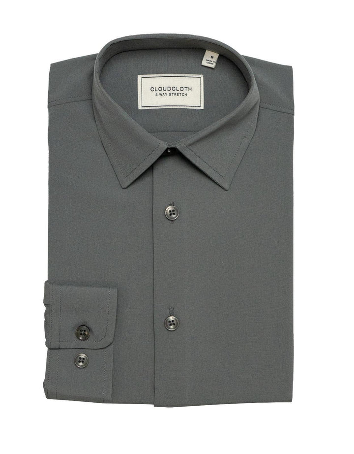 Charcoal Men's Slim Fit Button - Down Shirt – Casual & Formal Wear, Stylish & Comfortable - Be Chic