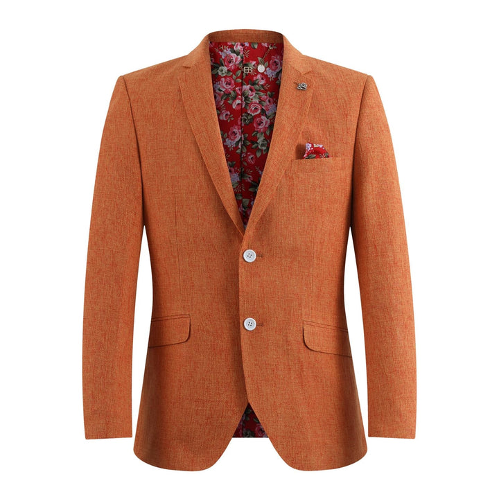 Coral Orange Textured Men's Blazer – 1 Best Selling Men's Blazer in Canada - Be Chic