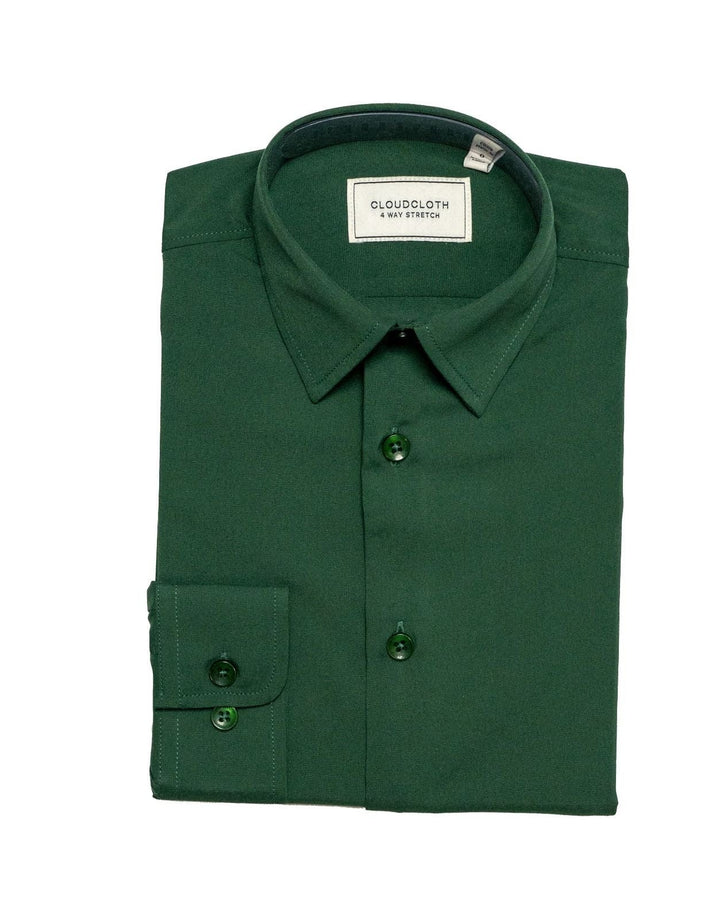 Dark Green Slim Fit Button - Down Shirt – Casual & Formal Wear, Stylish & Comfortable - Be Chic