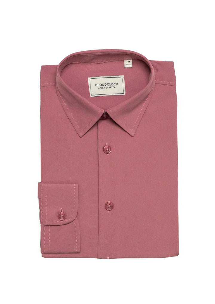 Dark Pink Men's Slim Fit Button - Down Shirt – Casual & Formal Wear, Stylish & Comfortable - Be Chic