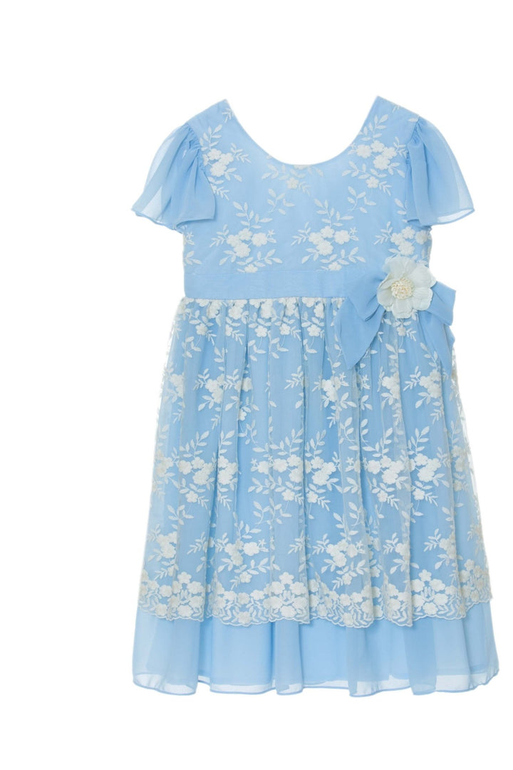 Dress Kids Girl Party Blue - Blue Porcelain - Be Chic