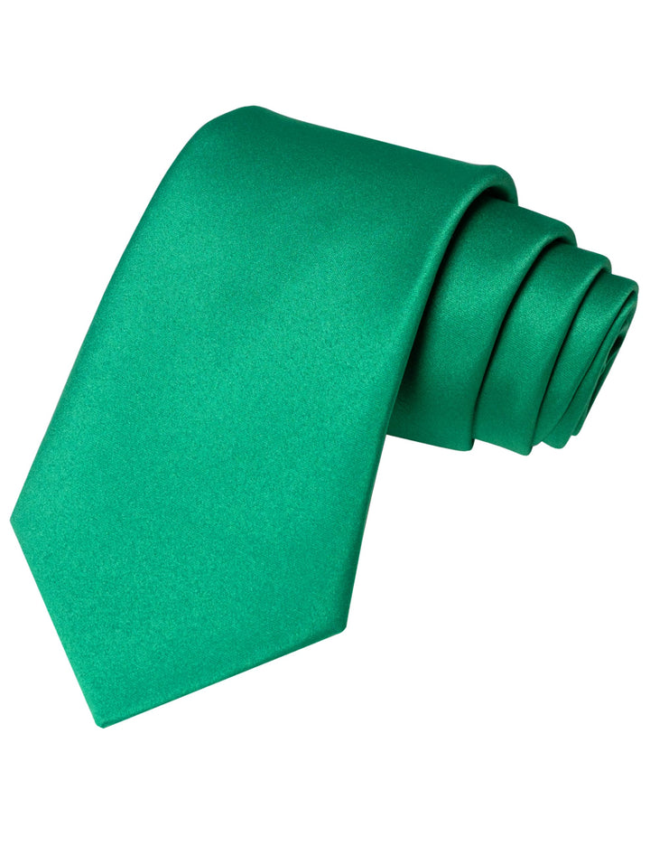 Green Tie and Pocket Square Set for Men Prince Kyle