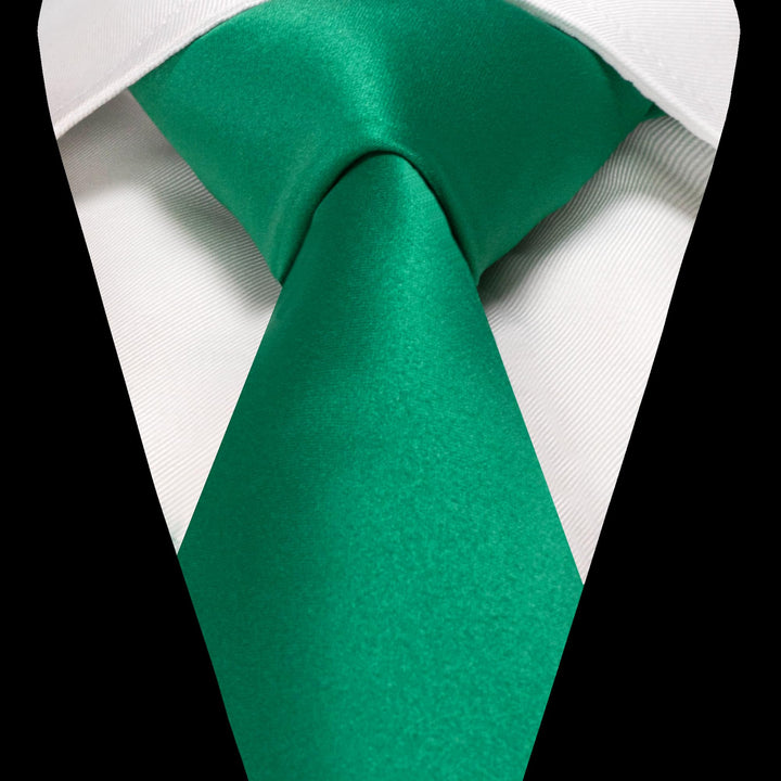 Green Tie and Pocket Square Set for Men Prince Kyle