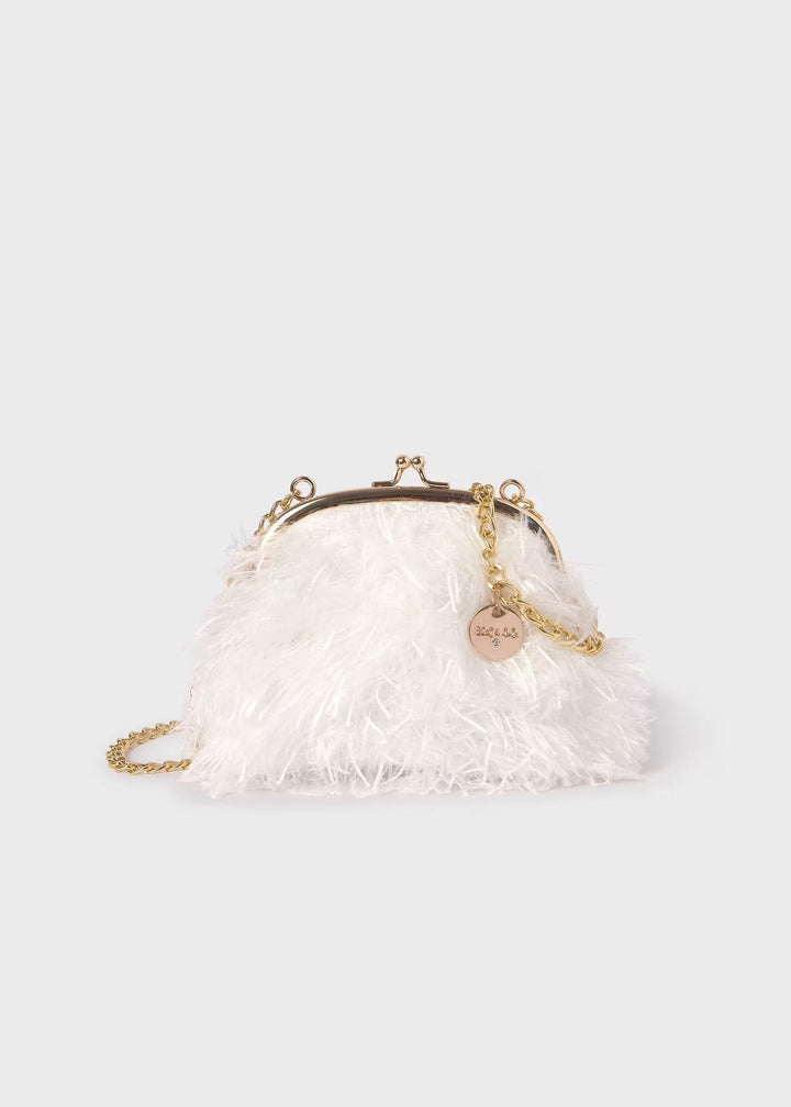 Girl Feather Purse - Cream - Be Chic