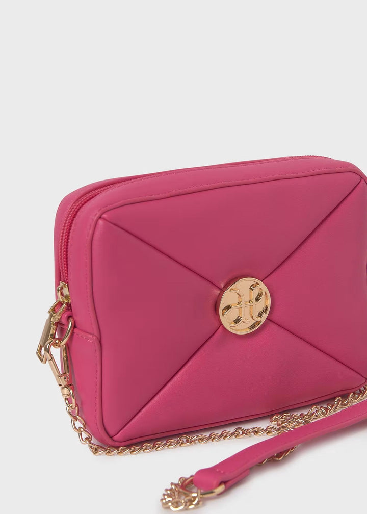 Girl Logo Quilted Bag - Fuchsia - Be Chic