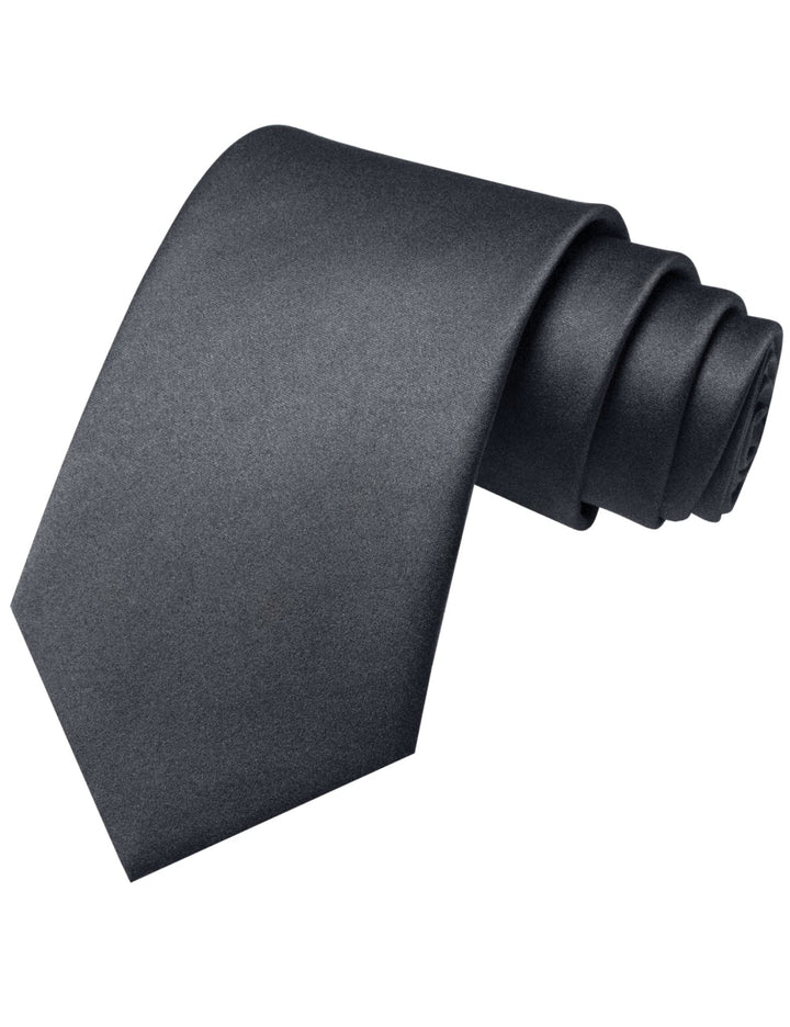 Grey Tie and Pocket Square Set for Men - Be Chic