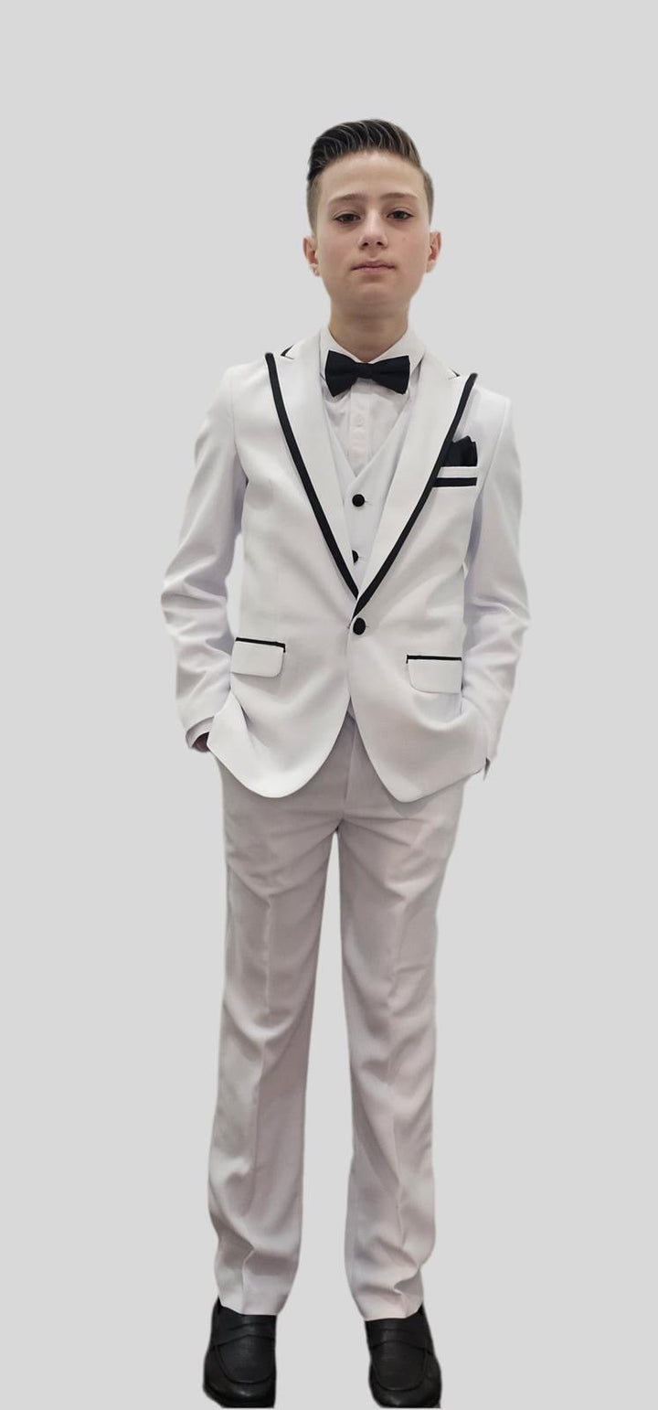 Bechic Halifax Kids’  White Suit – Premium Italian Handmade Quality, Best Selling in Canada Be Chic