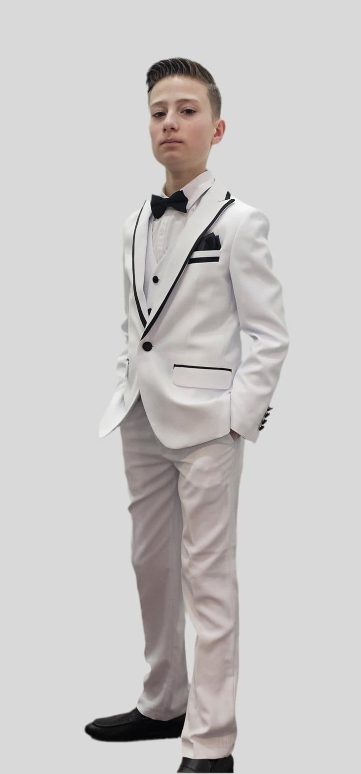 Bechic Halifax Kids’  White Suit – Premium Italian Handmade Quality, Best Selling in Canada Be Chic