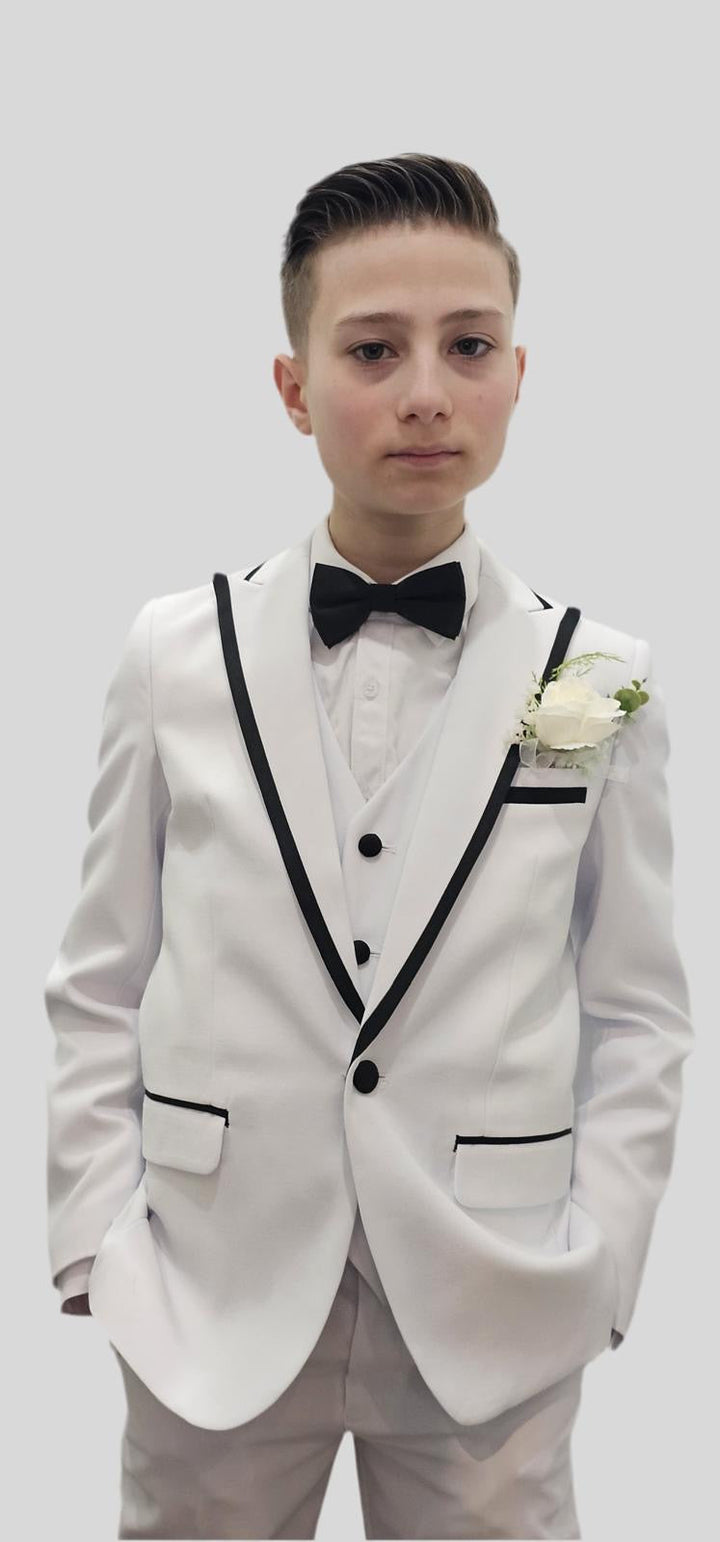 Bechic Halifax Kids’  White Suit – Premium Italian Handmade Quality, Best Selling in Canada Be Chic