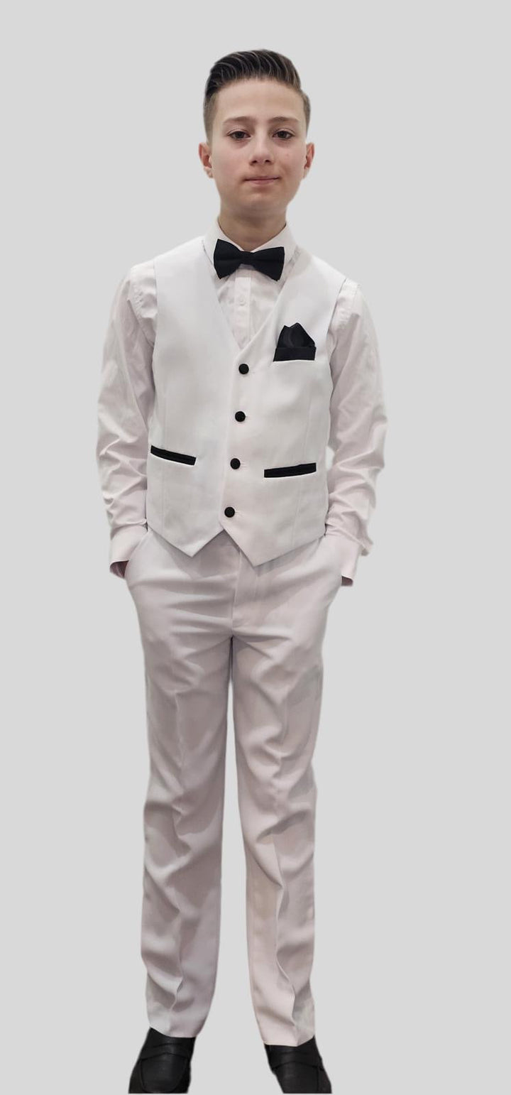 Bechic Halifax Kids’  White Suit – Premium Italian Handmade Quality, Best Selling in Canada Be Chic