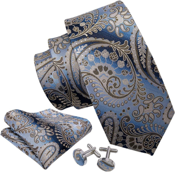 Livid Floral Men's Tie - Pocket Square & Cufflinks Be Chic