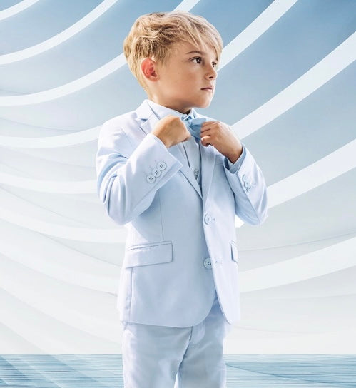 Boys Light Blue 5 pieces Suit at Kids Chic