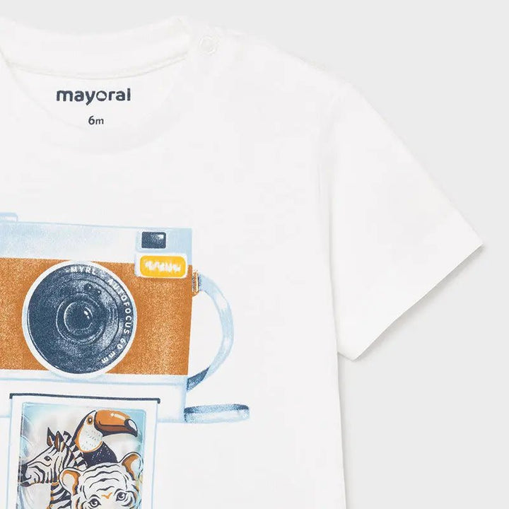 Lenticular T-shirt S/s for Baby Boy White - Be Chic