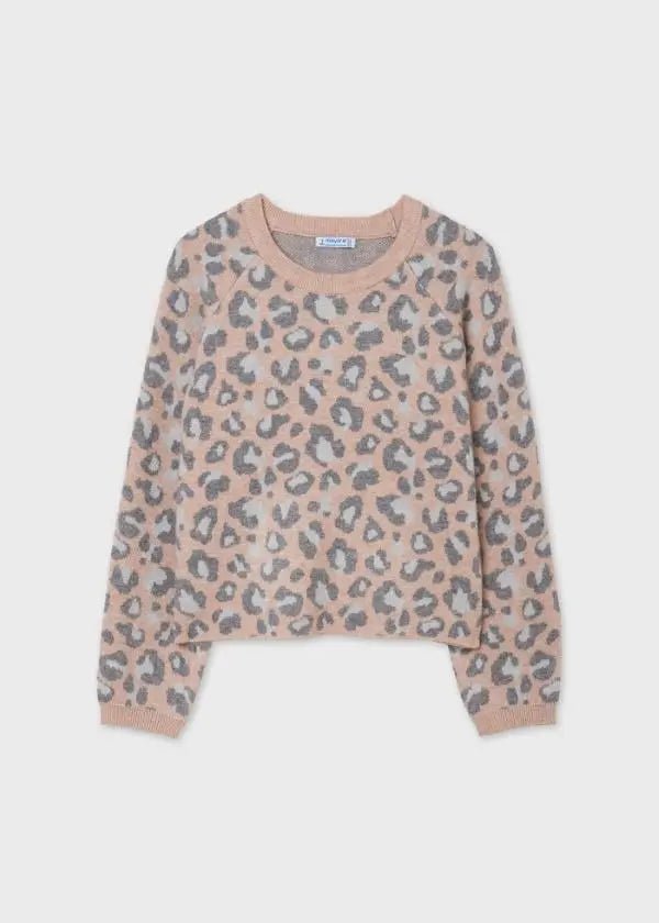 Leopard print sweater for teen girl - Makeup - Be Chic