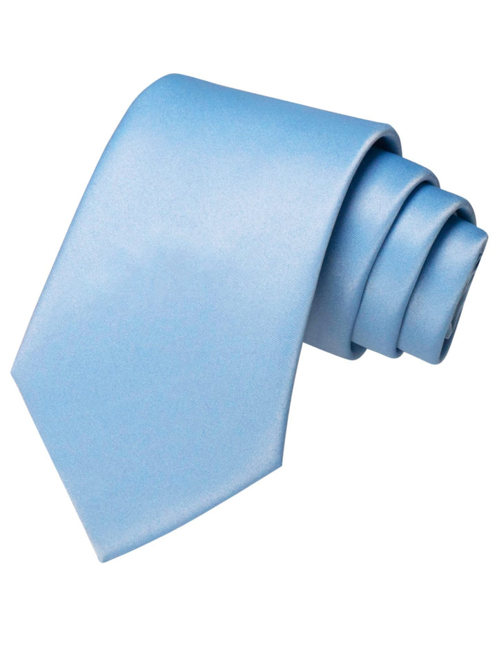 Light Blue Tie and Pocket Square Set for Men - Be Chic